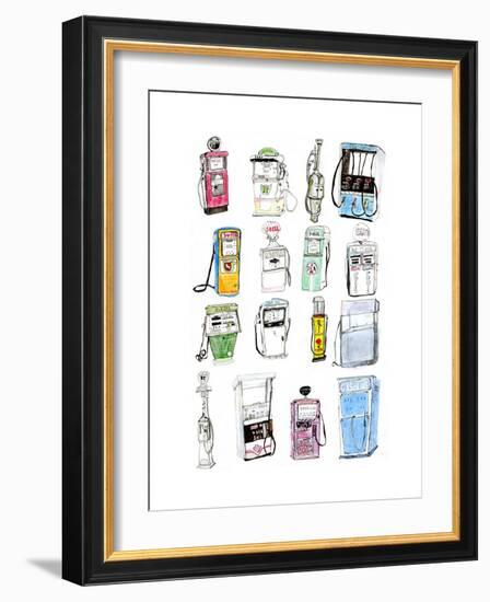 Petrol Pumps-Pat Macdonald-Framed Giclee Print