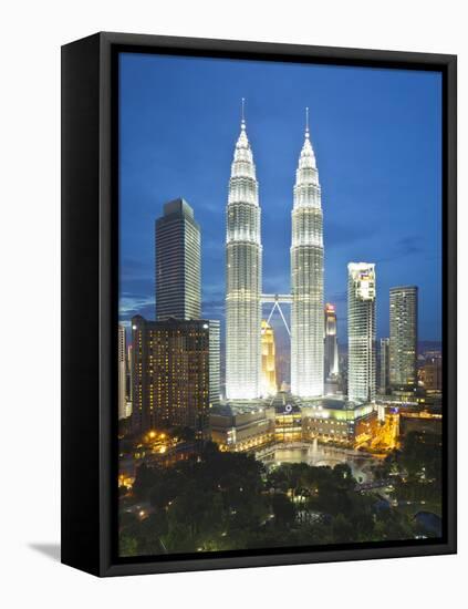 Petronas Towers and Klcc, Kuala Lumpur, Malaysia-Jon Arnold-Framed Premier Image Canvas