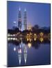 Petronas Twin Towers and Lake, Titiwangsa Park, Kuala Lumpur, Malaysia-Demetrio Carrasco-Mounted Photographic Print