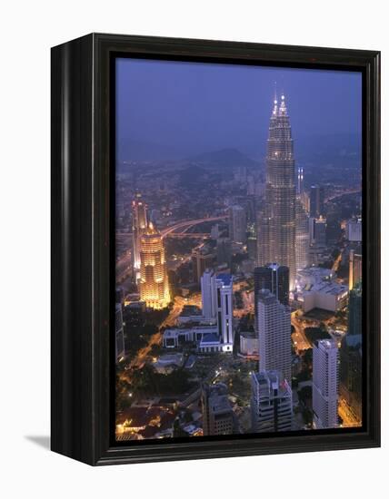 Petronas Twin Towers from Kl Tower, Kuala Lumpur, Malaysia-Demetrio Carrasco-Framed Premier Image Canvas