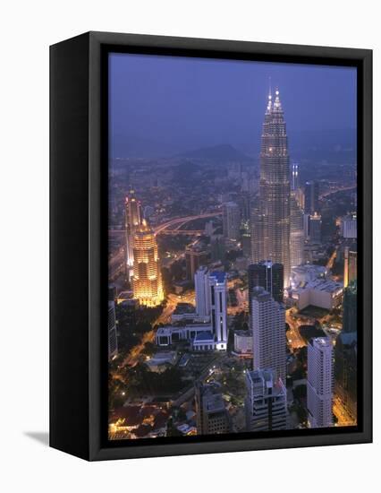 Petronas Twin Towers from Kl Tower, Kuala Lumpur, Malaysia-Demetrio Carrasco-Framed Premier Image Canvas