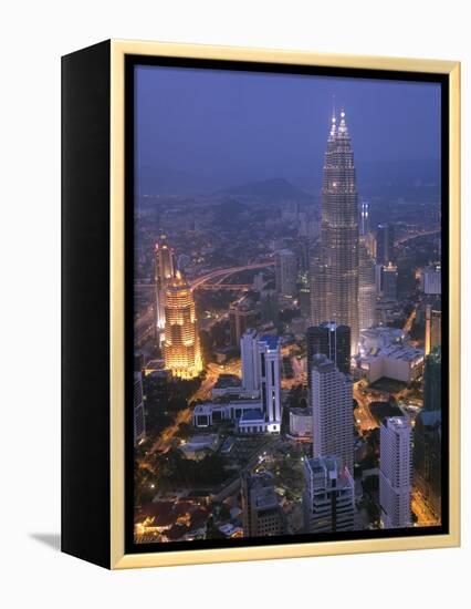 Petronas Twin Towers from Kl Tower, Kuala Lumpur, Malaysia-Demetrio Carrasco-Framed Premier Image Canvas