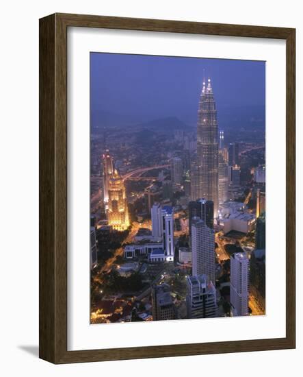 Petronas Twin Towers from Kl Tower, Kuala Lumpur, Malaysia-Demetrio Carrasco-Framed Photographic Print