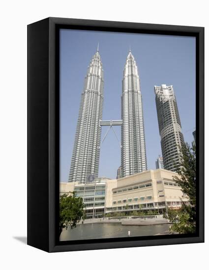 Petronas Twin Towers, One of the Tallest Buildings in the World, Kuala Lumpur, Malaysia-Richard Nebesky-Framed Premier Image Canvas