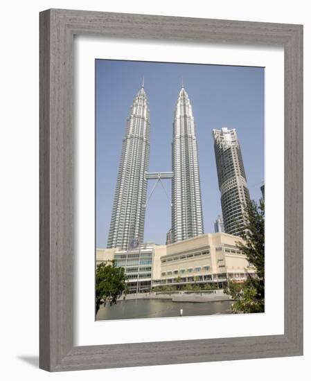 Petronas Twin Towers, One of the Tallest Buildings in the World, Kuala Lumpur, Malaysia-Richard Nebesky-Framed Photographic Print