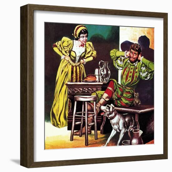 Petruchio and Katherine, from Shakespeare's Comedy, the Taming of the Shrew-Ron Embleton-Framed Giclee Print