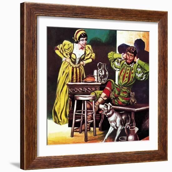 Petruchio and Katherine, from Shakespeare's Comedy, the Taming of the Shrew-Ron Embleton-Framed Giclee Print