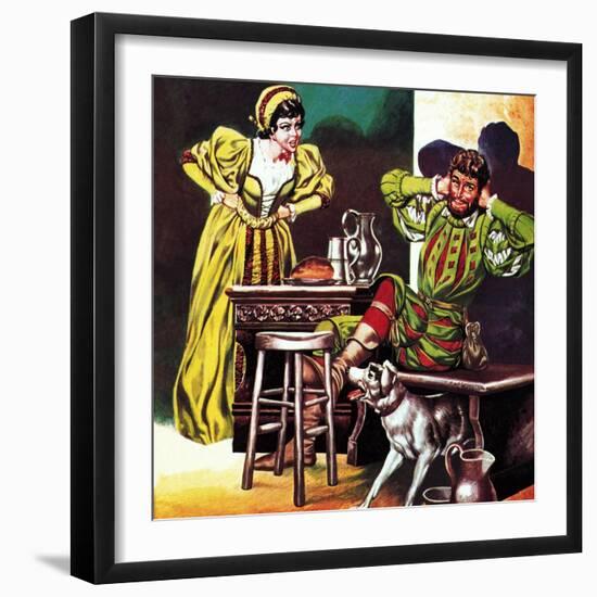 Petruchio and Katherine, from Shakespeare's Comedy, the Taming of the Shrew-Ron Embleton-Framed Giclee Print