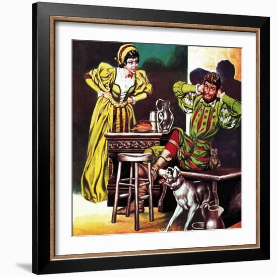 Petruchio and Katherine, from Shakespeare's Comedy, the Taming of the Shrew-Ron Embleton-Framed Giclee Print