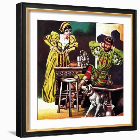 Petruchio and Katherine, from Shakespeare's Comedy, the Taming of the Shrew-Ron Embleton-Framed Giclee Print