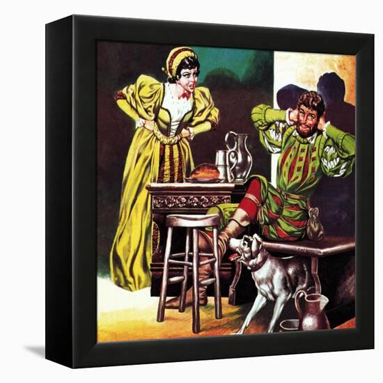 Petruchio and Katherine, from Shakespeare's Comedy, the Taming of the Shrew-Ron Embleton-Framed Premier Image Canvas