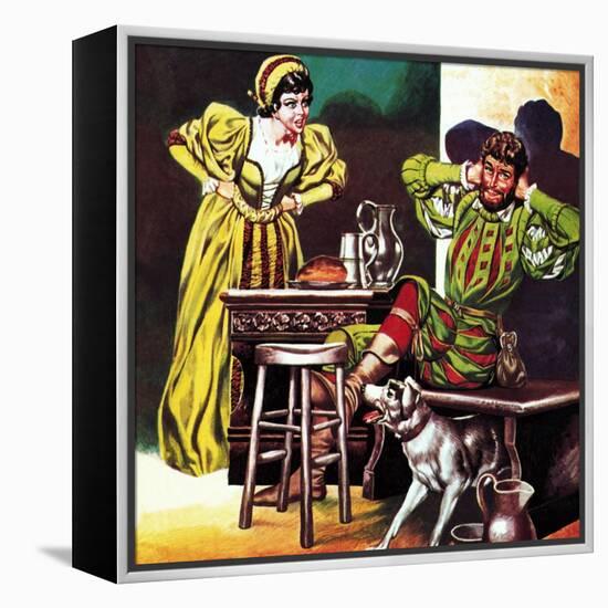 Petruchio and Katherine, from Shakespeare's Comedy, the Taming of the Shrew-Ron Embleton-Framed Premier Image Canvas
