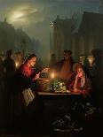 A Vegetable Stall at Night-Petrus van Schendel-Framed Giclee Print