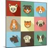 Pets Vector Icons - Cats and Dogs Elements-Marish-Mounted Art Print