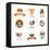 Pets Vector Icons - Cats and Dogs-Marish-Framed Stretched Canvas