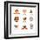 Pets Vector Icons - Cats and Dogs-Marish-Framed Art Print