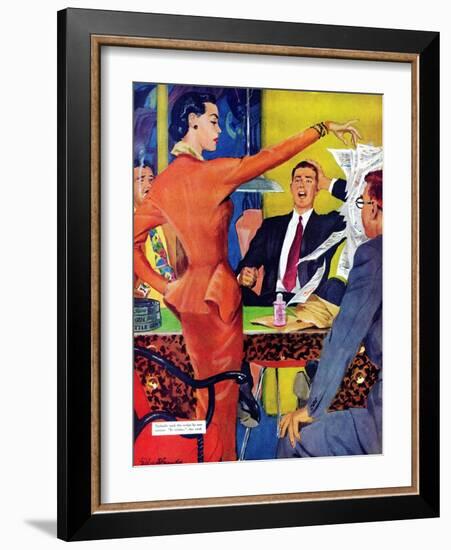 Petticoat Empire - Saturday Evening Post "Men at the Top", May 26, 1951 pg.22-Gilbert Bundy-Framed Giclee Print