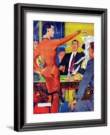 Petticoat Empire - Saturday Evening Post "Men at the Top", May 26, 1951 pg.22-Gilbert Bundy-Framed Giclee Print