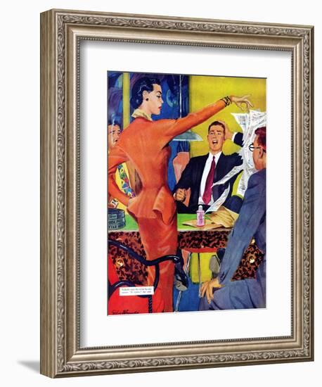 Petticoat Empire - Saturday Evening Post "Men at the Top", May 26, 1951 pg.22-Gilbert Bundy-Framed Giclee Print