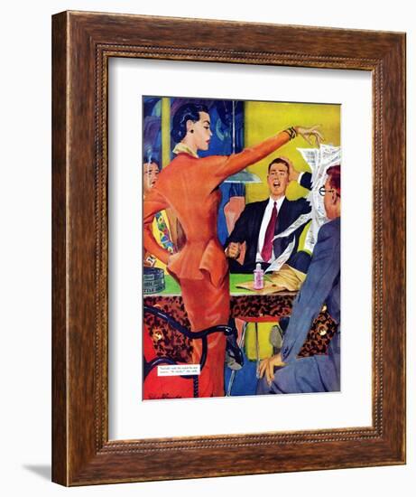 Petticoat Empire - Saturday Evening Post "Men at the Top", May 26, 1951 pg.22-Gilbert Bundy-Framed Giclee Print