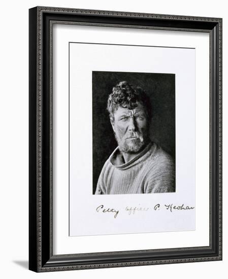 Petty Officer Patrick Keohane, a member of Captain Scott's Antarctic expedition, 1910-1913-Herbert Ponting-Framed Photographic Print