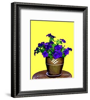 Petunia Against Yellow Background-Rich LaPenna-Framed Giclee Print