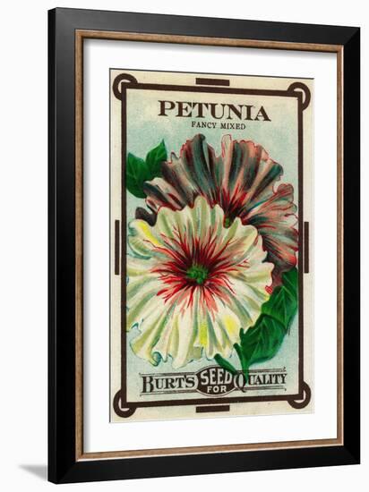 Petunia Seed Packet-Lantern Press-Framed Art Print