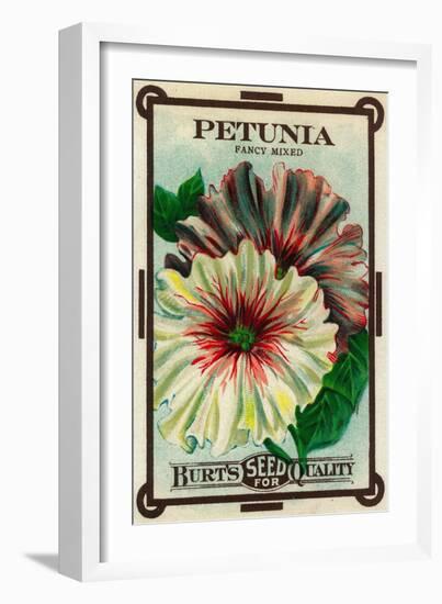 Petunia Seed Packet-Lantern Press-Framed Art Print