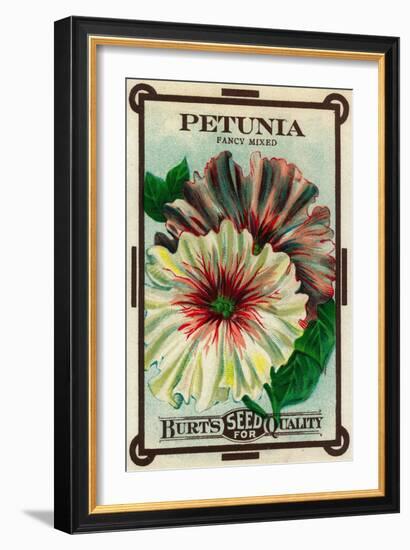 Petunia Seed Packet-Lantern Press-Framed Art Print