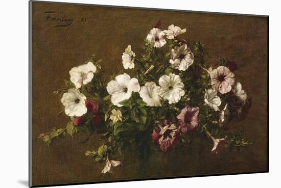 Petunias, 1881-Henri Fantin-Latour-Mounted Giclee Print