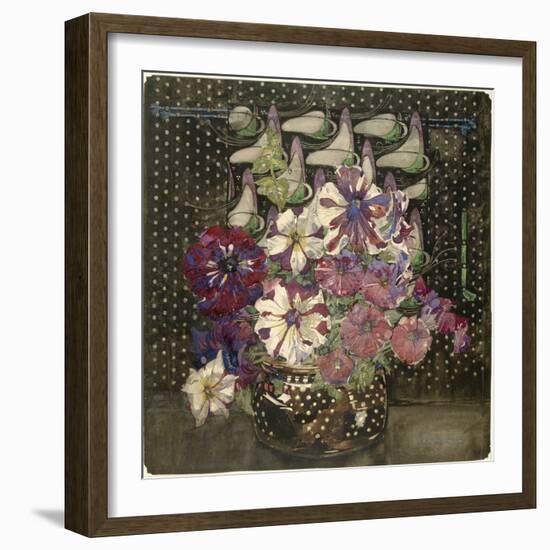 Petunias, 1916 (W/C & Gouache on Paper)-Charles Rennie Mackintosh-Framed Giclee Print