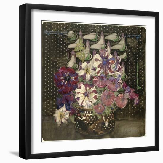 Petunias, 1916 (W/C & Gouache on Paper)-Charles Rennie Mackintosh-Framed Giclee Print