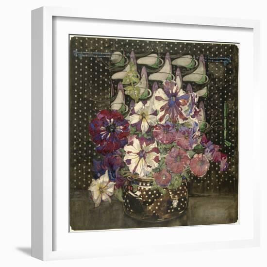 Petunias, 1916 (W/C & Gouache on Paper)-Charles Rennie Mackintosh-Framed Giclee Print