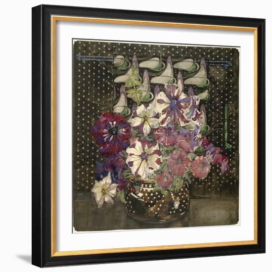 Petunias, 1916 (W/C & Gouache on Paper)-Charles Rennie Mackintosh-Framed Giclee Print