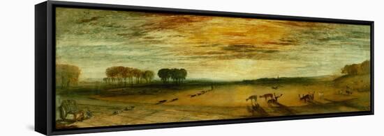 Petworth park, with Tillington church in the distance-Joseph Mallord William Turner-Framed Premier Image Canvas