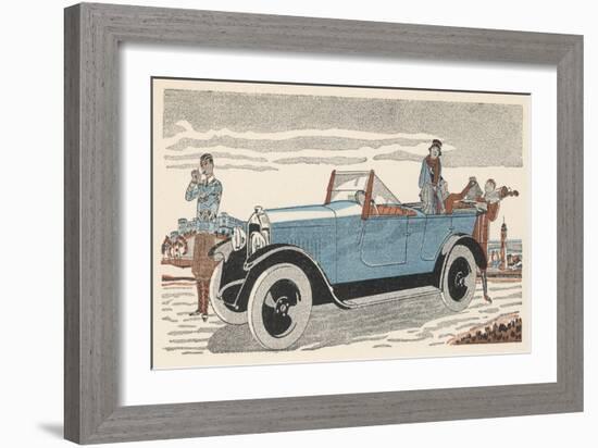 Peugeot at the Golf Club-Jean Grangier-Framed Art Print