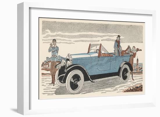 Peugeot at the Golf Club-Jean Grangier-Framed Art Print