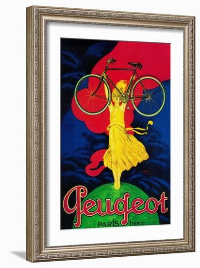 Peugeot Bicycle Vintage Poster - Europe-Lantern Press-Framed Art Print