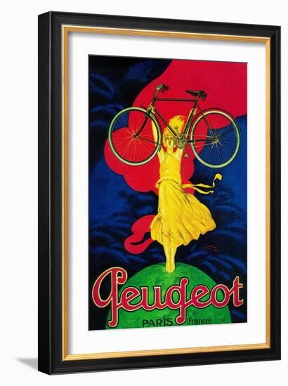 Peugeot Bicycle Vintage Poster - Europe-Lantern Press-Framed Art Print