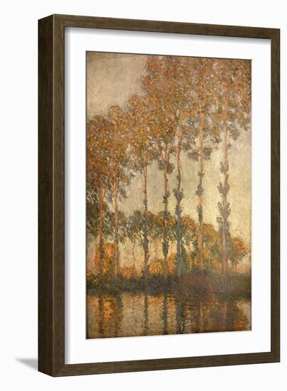 Peupliers au bord de l'Epte, effet de soleil couchant-Claude Monet-Framed Giclee Print