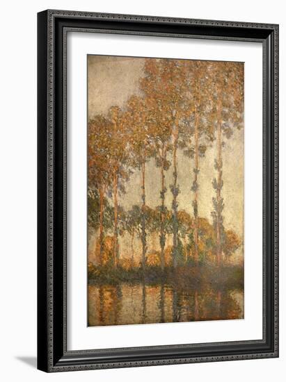 Peupliers au bord de l'Epte, effet de soleil couchant-Claude Monet-Framed Giclee Print