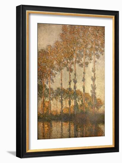 Peupliers au bord de l'Epte, effet de soleil couchant-Claude Monet-Framed Giclee Print