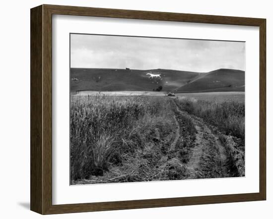 Pewsey White Horse-Fred Musto-Framed Photographic Print