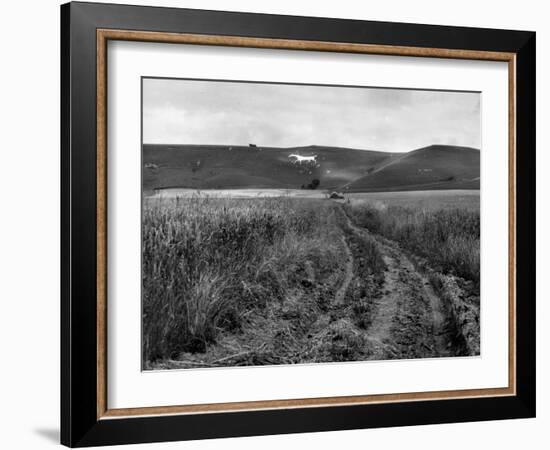 Pewsey White Horse-Fred Musto-Framed Photographic Print