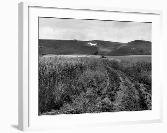 Pewsey White Horse-Fred Musto-Framed Photographic Print