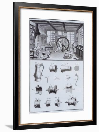 Pewter-Making, C1750S-null-Framed Giclee Print