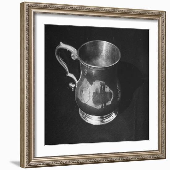 Pewter or Silver Mug from the American Colonial Period-null-Framed Photographic Print