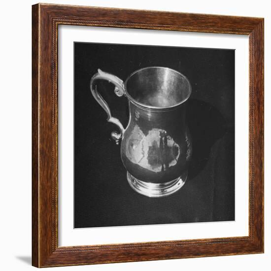 Pewter or Silver Mug from the American Colonial Period-null-Framed Photographic Print