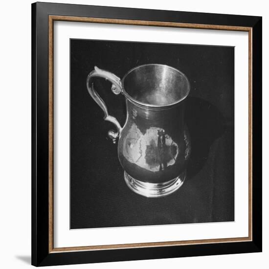 Pewter or Silver Mug from the American Colonial Period-null-Framed Photographic Print