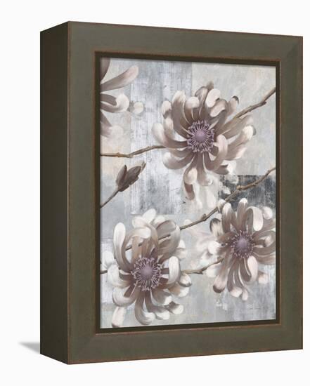 Pewter Petals 1-Jurgen Gottschlag-Framed Stretched Canvas